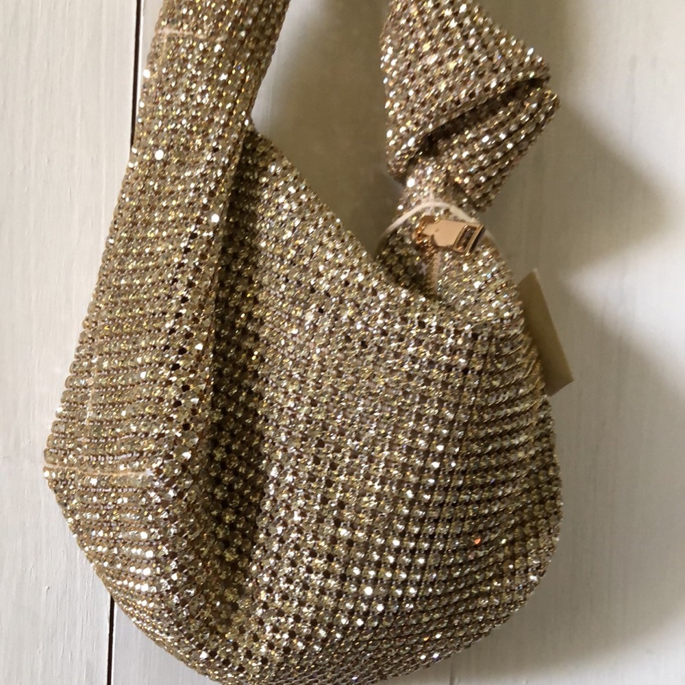 Crystal Madison West Gold Crystal Hand Bag - Picture 3 of 4